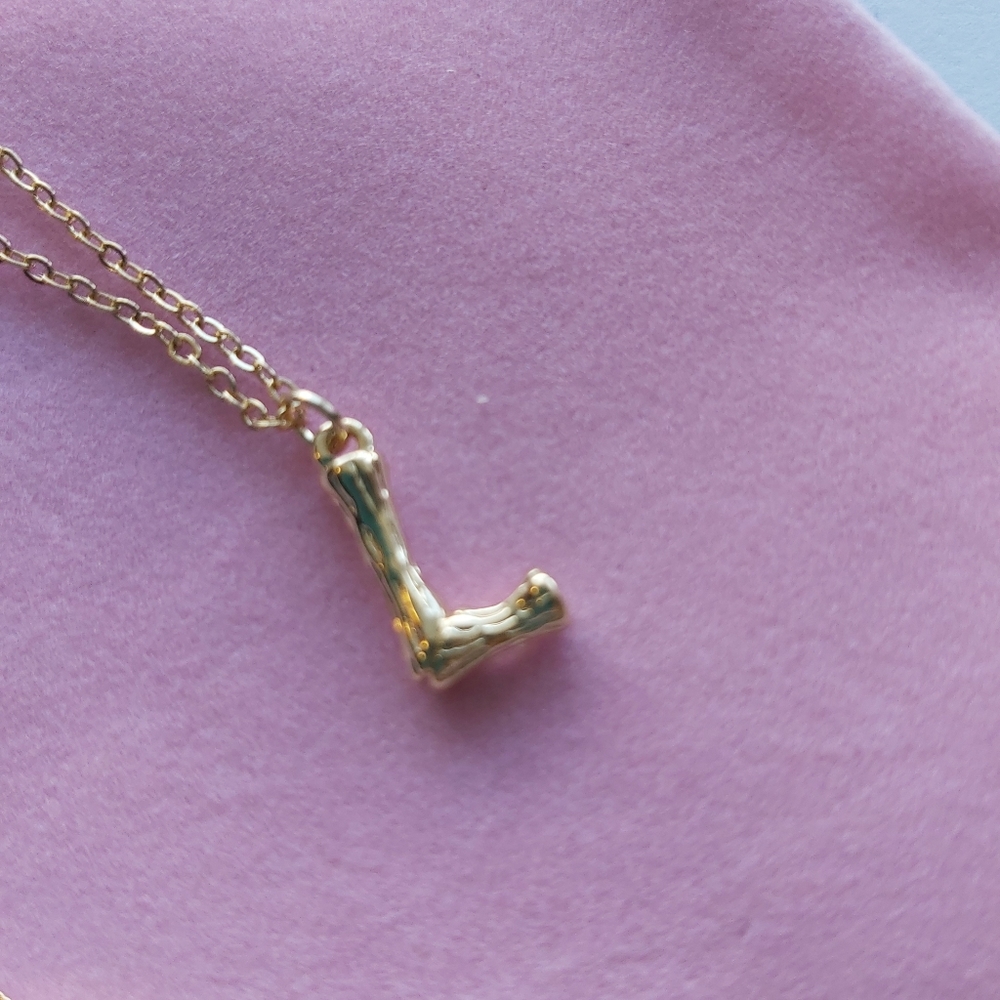 💜"3 for 20$: L" Shaped Gold Pendant / Necklace